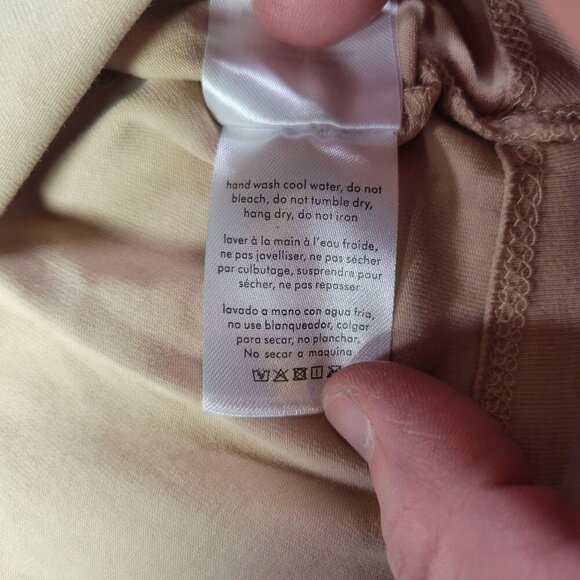 WeWoreWhat Women Cropped Beige Scoop Cotton Racerback  Jersey Tank Top Size L - Picture 4 of 7